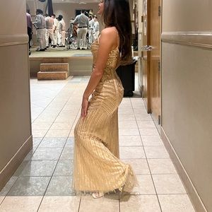 Beautiful champagne colored sparkly dress